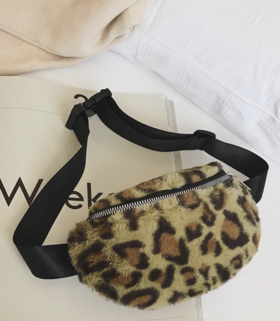 Fleece Leopard Bag - SOLD OUT - Image 2
