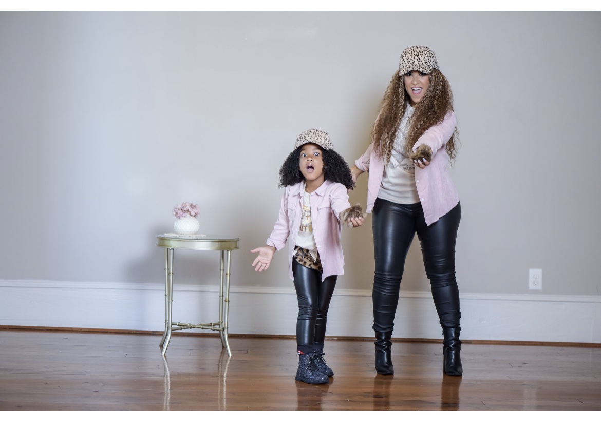 Mommy & Me Leopard Print Detachable Puff Baseball  Hat - Image 2