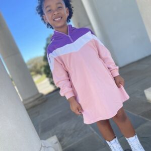 Serena Color-Block Hoodie Sweater Dress