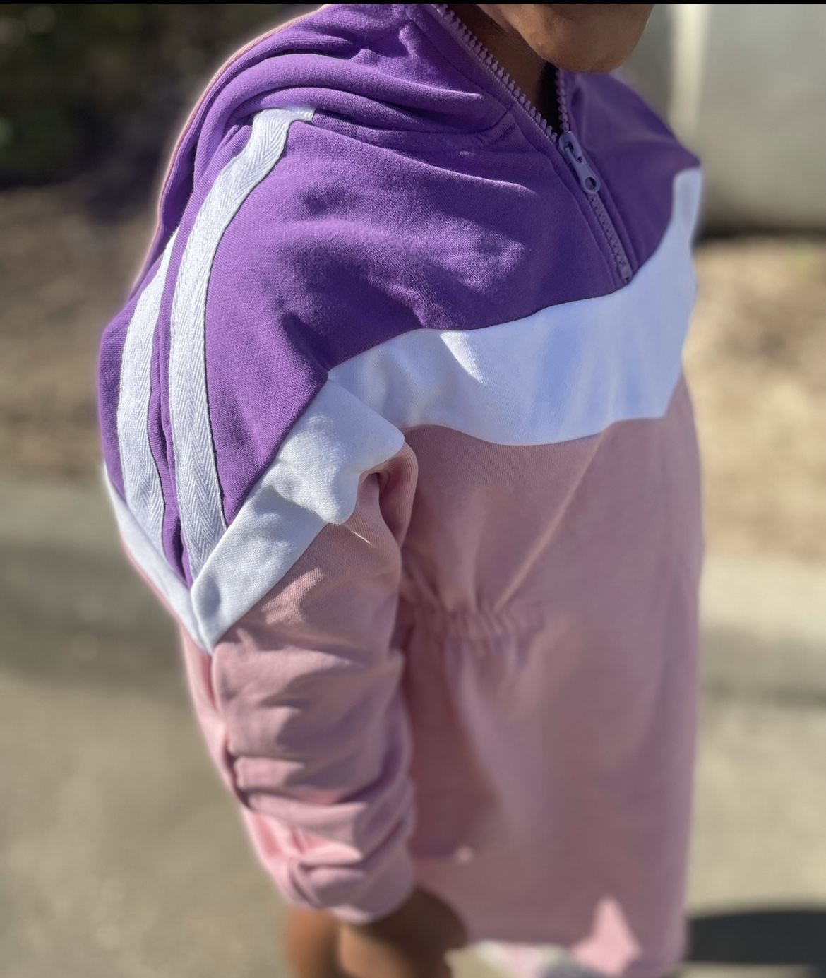 Serena Color-Block Hoodie Sweater Dress - Image 3