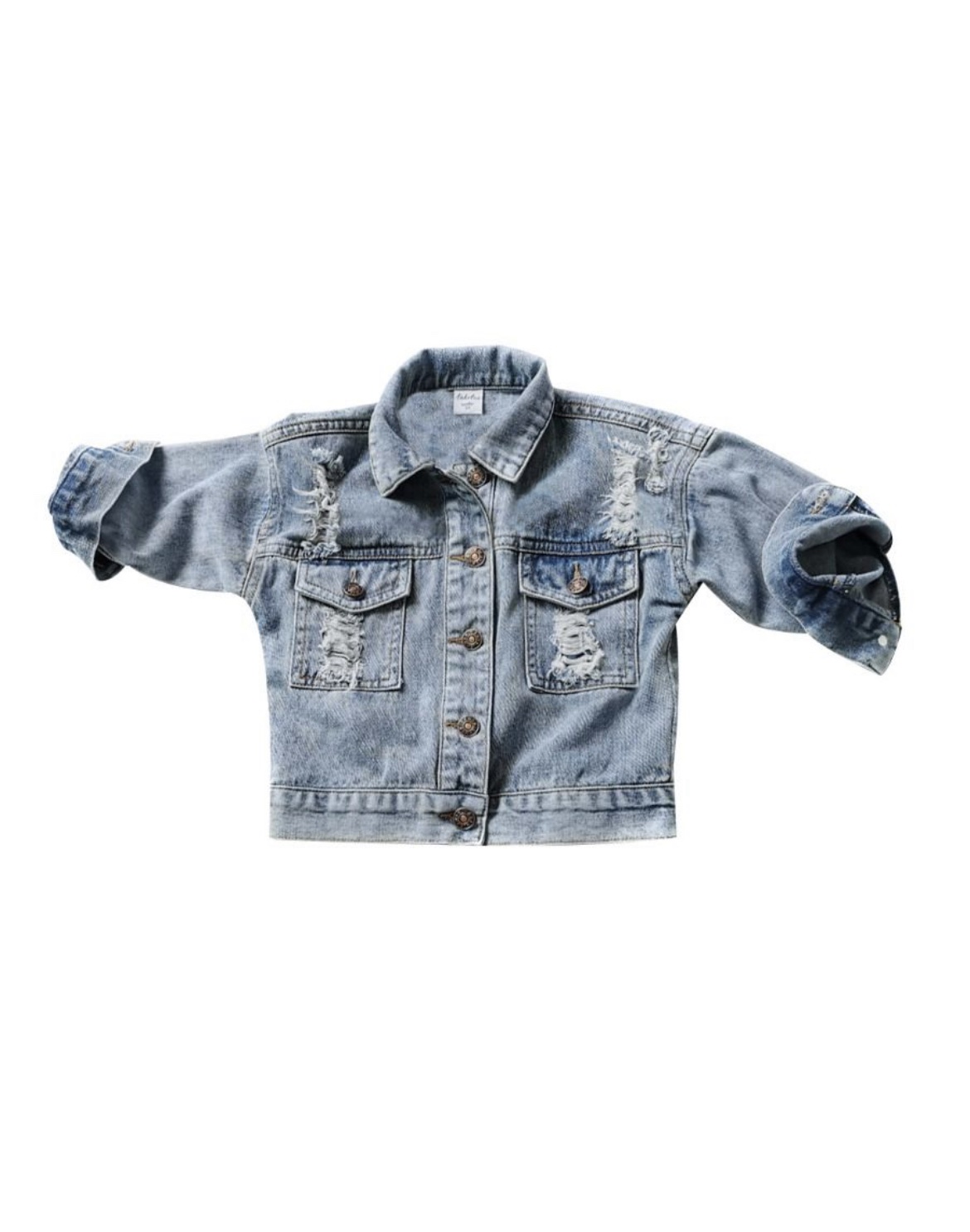 Distressed Denim Jacket - Image 5