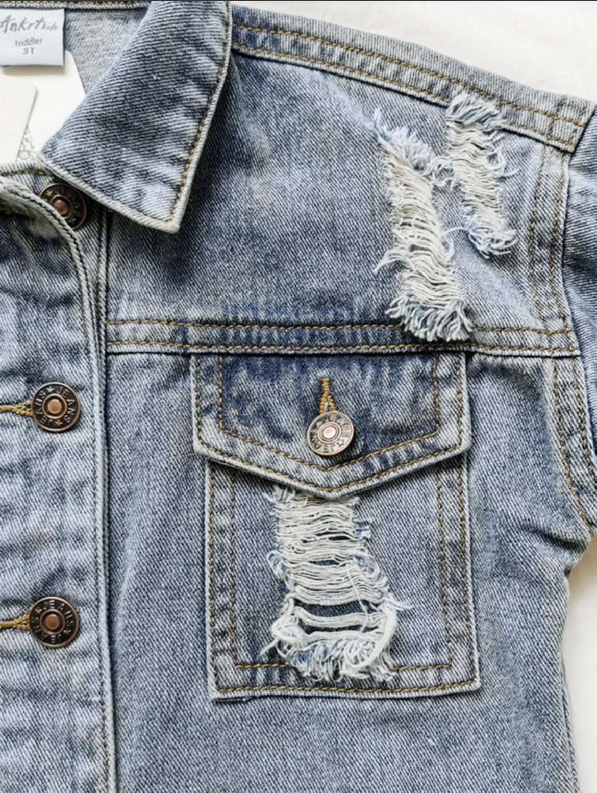 Distressed Denim Jacket - Image 4