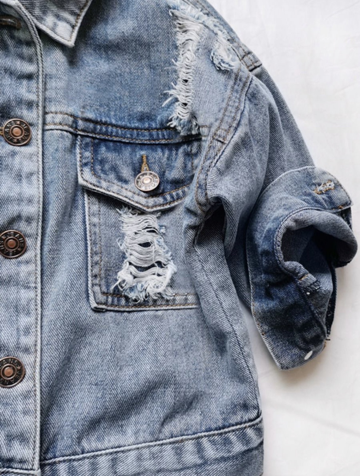 Distressed Denim Jacket - Image 2