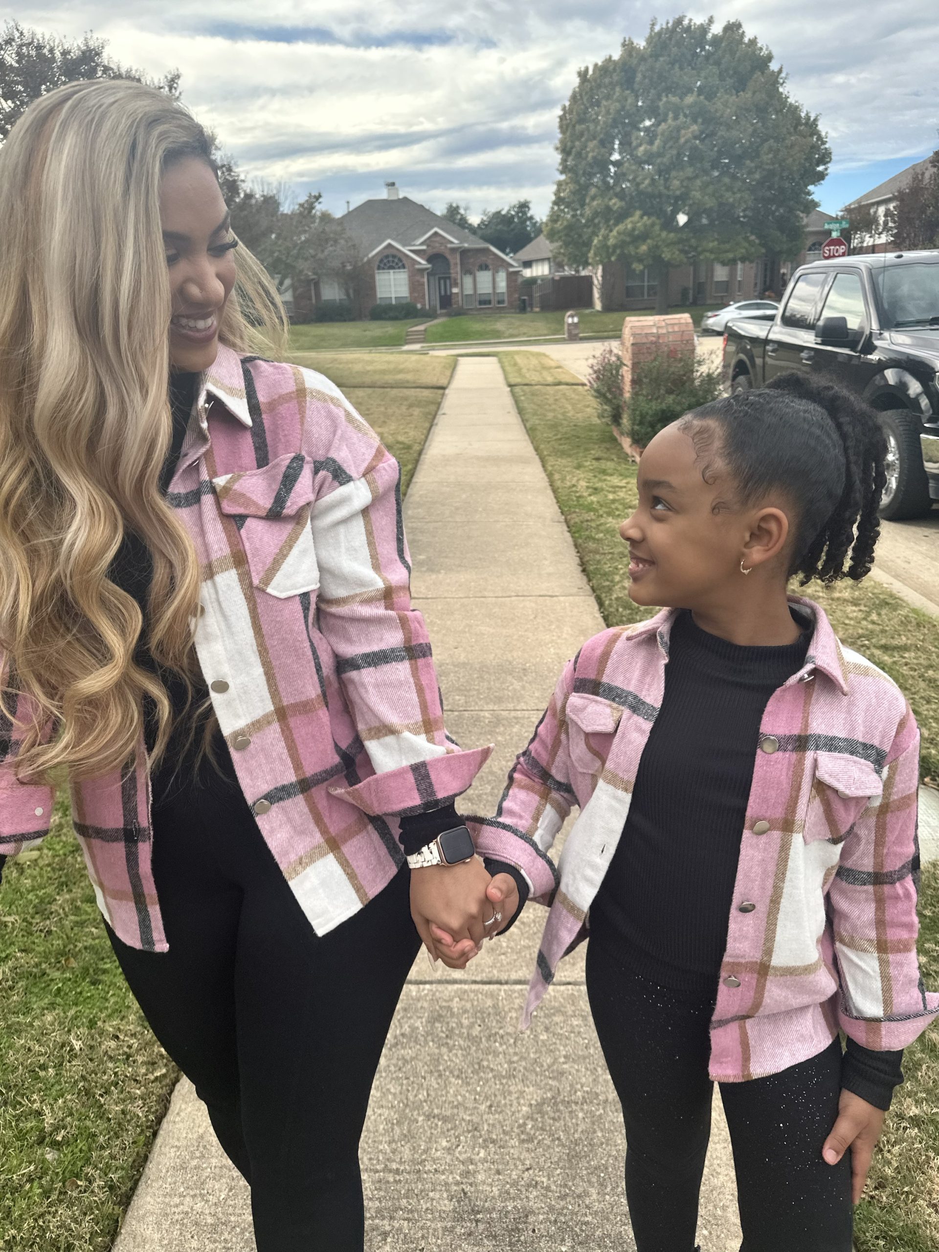 Pink Plaid Flannel ~ Lightweight Shacket - Image 2
