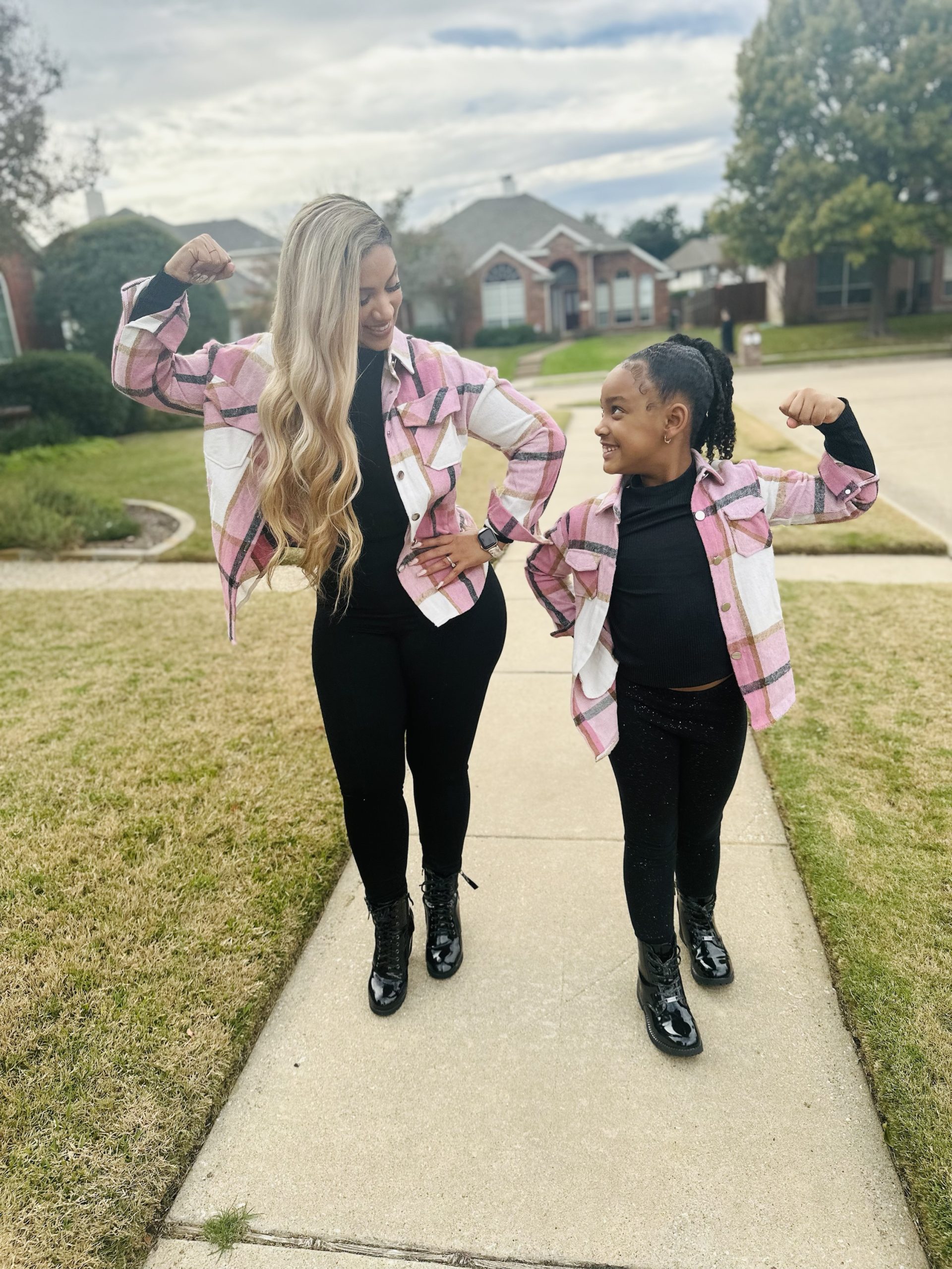 Pink Plaid Flannel ~ Lightweight Shacket - Image 5