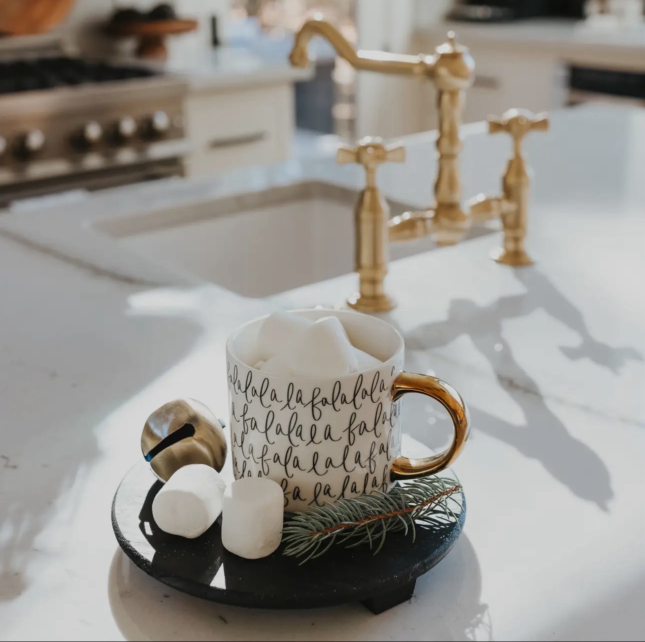 Fa La La Gold Tile ~ Mug - Image 2